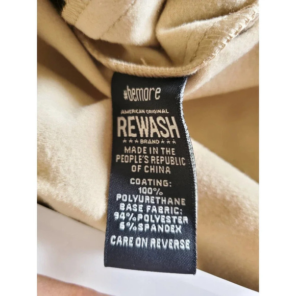 REWASH | Womens Pleather Vegan Tan Slit Skirt Size Medium NWT - Picture 3 of 6